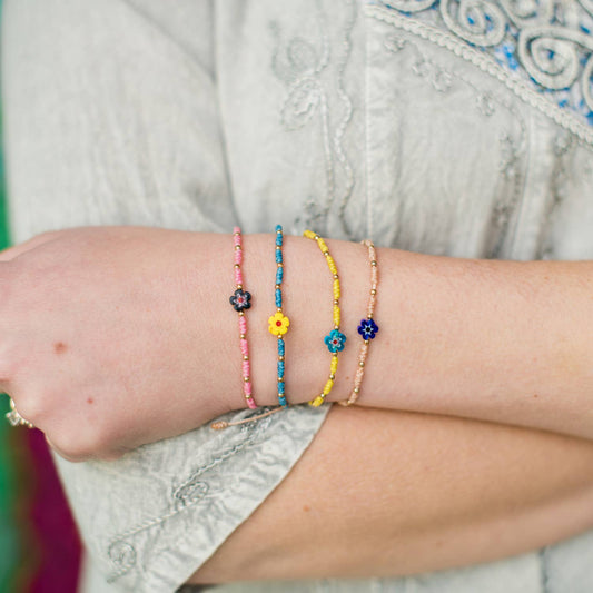 Flower Power String Bracelet