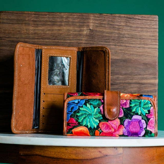 Floral Leather Wallet