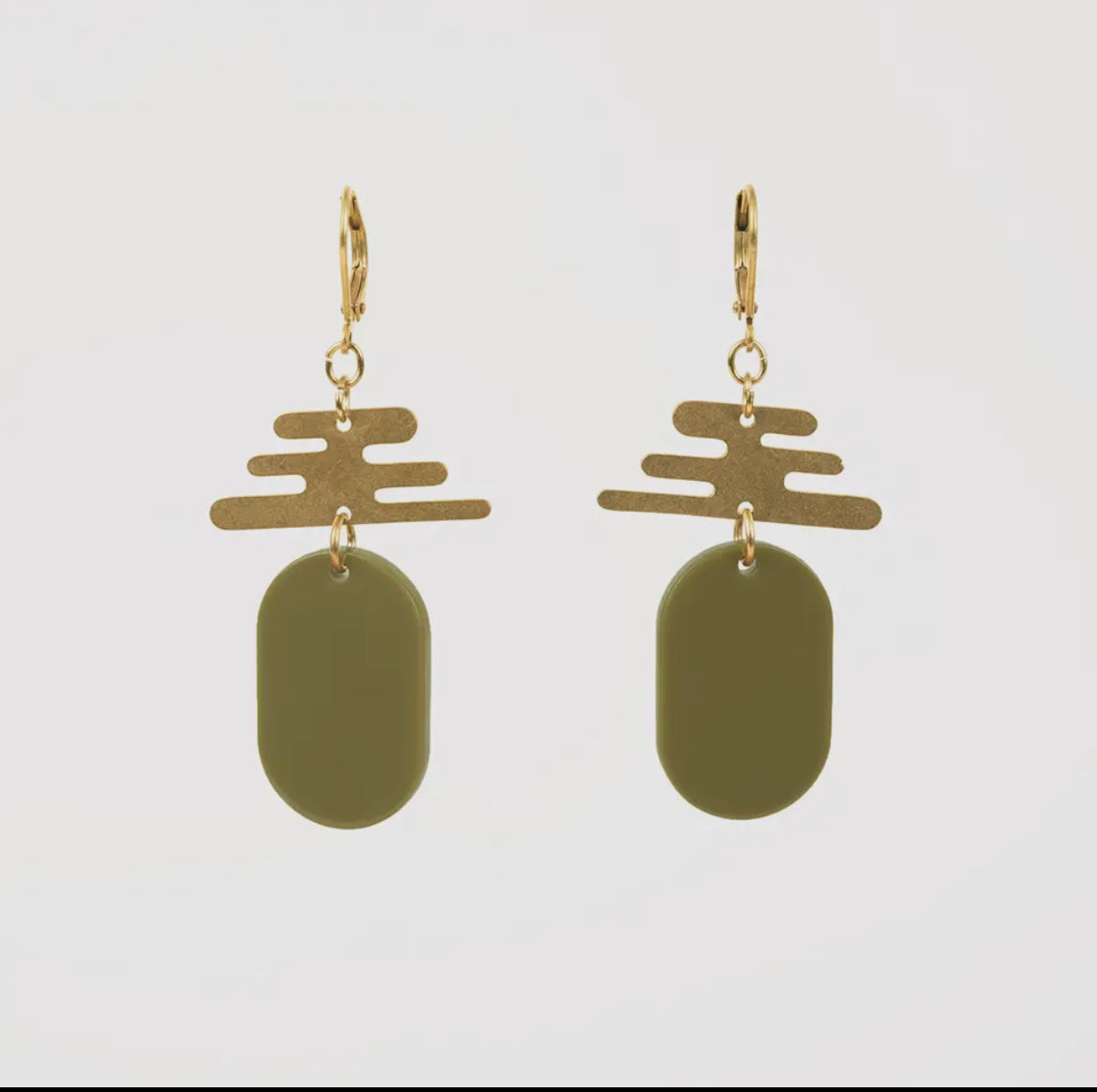 Olive Haze Earrings