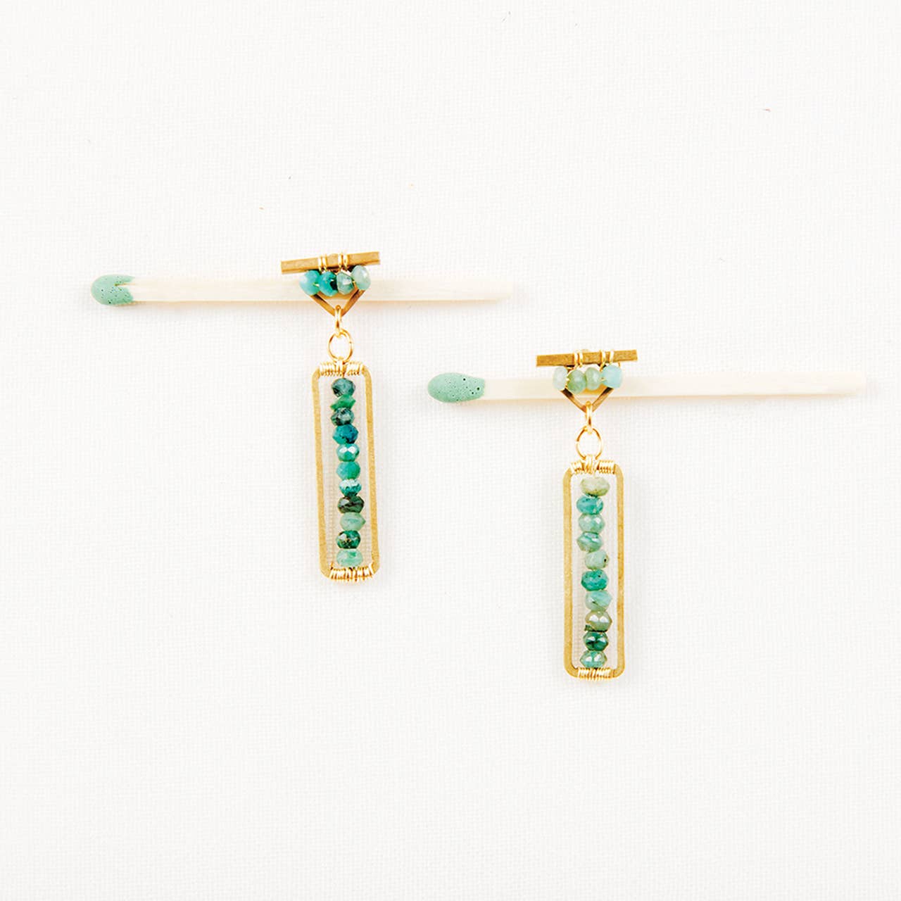 Chrysocolla Rondell Post Earrings