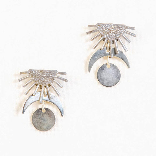 Sun  and Moon Post Earrings