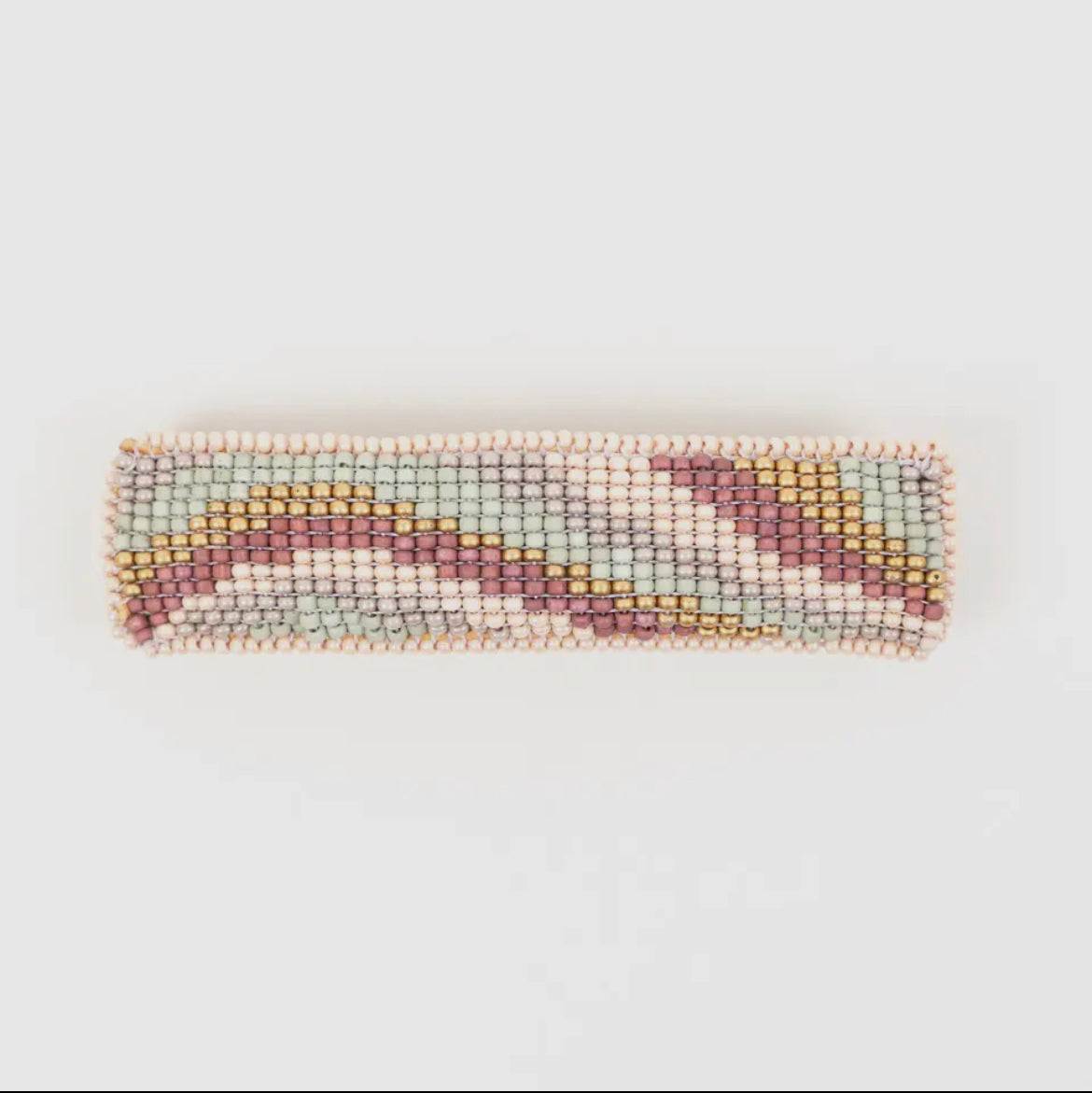 Beaded Wave French Barrette