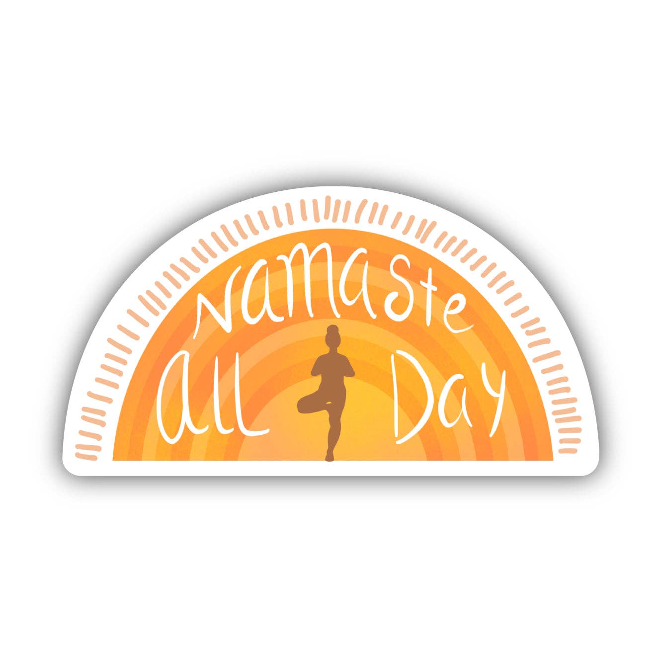 Namaste All Day Yoga Sticker