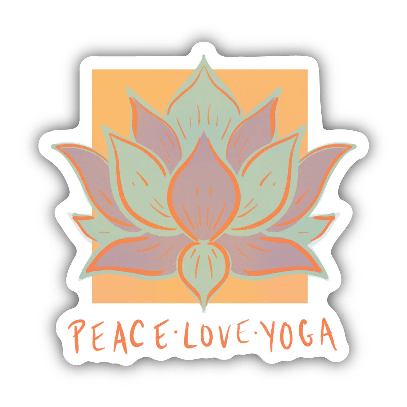 Peace. Love. Yoga. Sticker